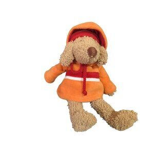 Bath & Body Works Stuffed Dog Plush Toy In Orange Hoodie‎ & Hat
